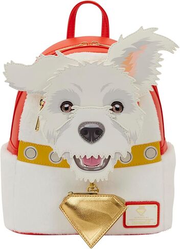 Loungefly Warner Bros.: DC Supergirl - Krypto - حقيبة ظهر صغيرة مطرزة للوجه مع حقيبة عملات معدنية - رائعة للأطفال والكبار - حقائب قابلة للجمع in Kuwait