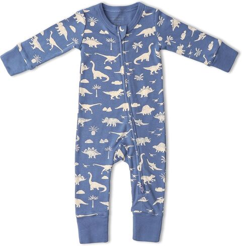 MakeMake Organics GOTS Certified Organic Baby Clothes 2-Way zip romper Footie Infant Gender Neutral Baby Boy Girls in Kuwait