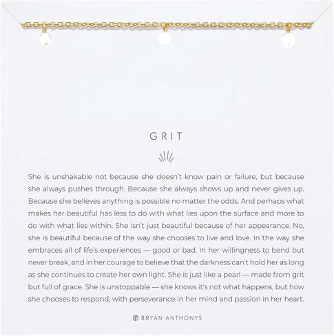 Bryan Anthonys Grit Choker Necklace for Women - Inspirational Pendant with 14k Gold Plated Finish Over Brass, Dainty Minimalist Sentimental Jewelry, Nickel-Free Everyday Necklace Gift in Saudi Arabia