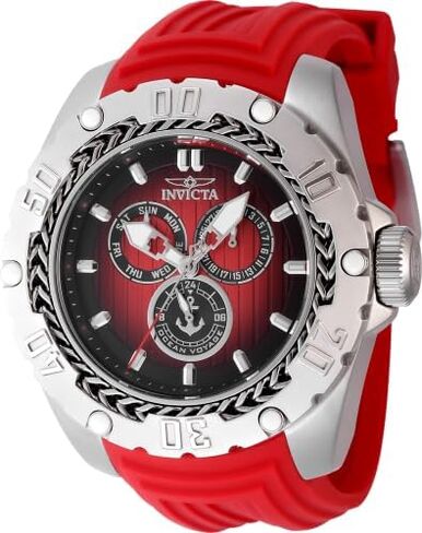 Invicta Ocean Voyage Men 51.50mm Stainless Steel Steel Black+Red dial VH68 Quartz in Kuwait