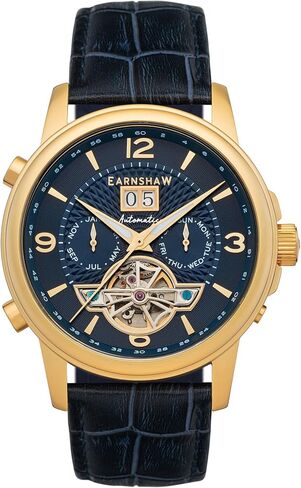 Thomas Earnshaw Men's 42mm Marylebone Automatic Watch with Leather Strap ES-8177 in Saudi Arabia