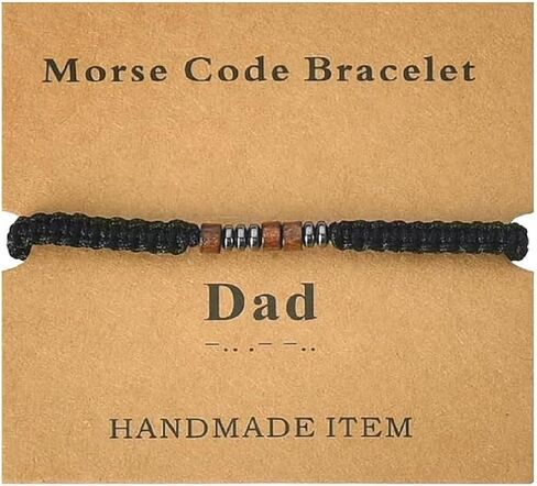 Dad Father Gift for New Dad Daddy from Daughter Son Inspirational Bracelets for Men Dads Birthday Gifts for Daddy Christmas Valentines Gift for Father Dads Morse Code Bracelets in Saudi Arabia