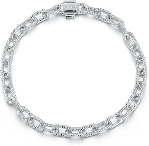 MATEO New York Lock Link Bracelet, Sterling Silver in Saudi Arabia