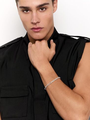 MATEO New York Lock Link Bracelet, Sterling Silver in Saudi Arabia
