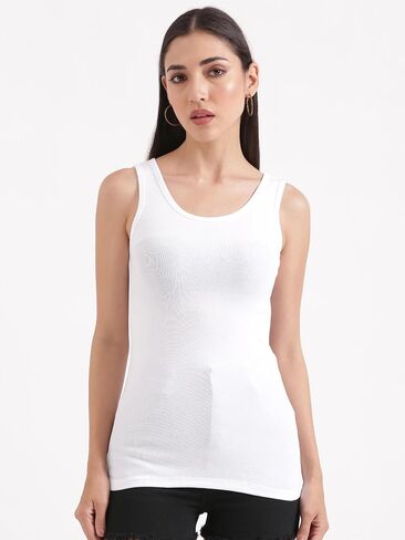 Women's Slim Fit Scoop Neck Tank Top Cotton Modal Stretch Sleeveless Camisole Shirt Summer Top in Saudi Arabia