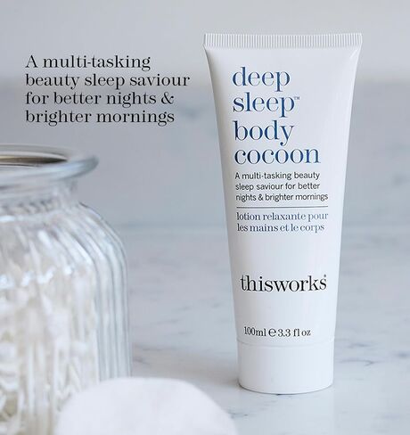 THISWORKS Deep Sleep Body Cocoon – Hydrating Body Lotion with Lavender, Chamomile & Vetivert – Soothing Nighttime Moisturizer for Dry Skin, Promotes Relaxation & Better Sleep – 100ml​ in Saudi Arabia