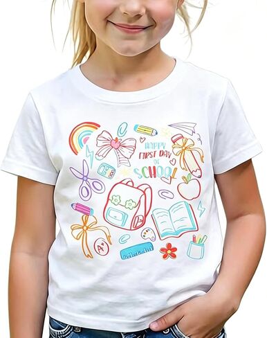 First Day of School Shirts for Boys Girls Short Sleeve Shirt Back to School T Shirt Cute Tie Dye Graphic Tees Tops in Saudi Arabia