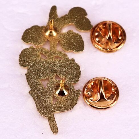 Skull Lily Of The Valley Enamel Pin Flower Badge Brooch For Backpacks Coats Hats Accessories in Saudi Arabia