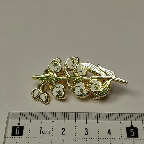 Skull Lily Of The Valley Enamel Pin Flower Badge Brooch For Backpacks Coats Hats Accessories in Saudi Arabia