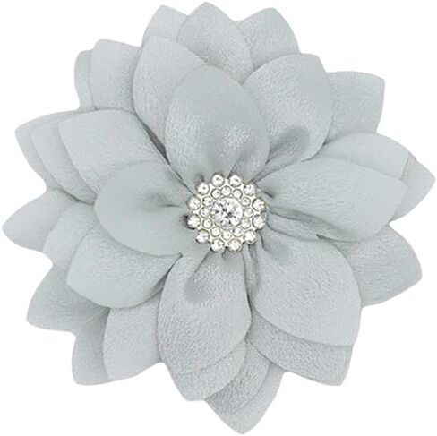 Elegant Rhinestone Chiffon Flower Brooch Pin for Women Multicolor Satin Fabric Flower Brooch Hair Clip Layered Lotus Brooch with Crystal Center Boho Sunflower Hair Clips Daily Wedding Party Banquet Accessories Suit Clothes Dresses Hats Scarves Shawl Acces in Kuwait