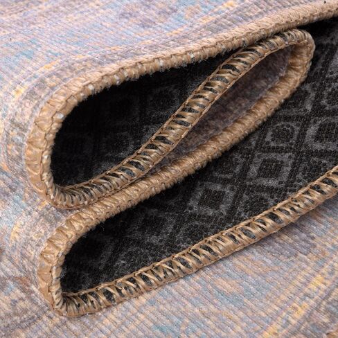 Rugs.com - سجادة خالدة - سجادة كريمية قابلة للغسل بطول 12 قدمًا، ميدالية قبلية عتيقة للممرات والمداخل in Kuwait
