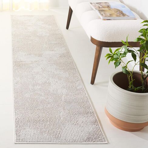 SAFAVIEH Hanna Collection Runner Rug - 2'3" x 8', Taupe & Grey, Modern Design, Non-Shedding & Easy Care, Ideal for The Entryway, Living Room, Foyer, Bedroom (HAN118E) in Kuwait