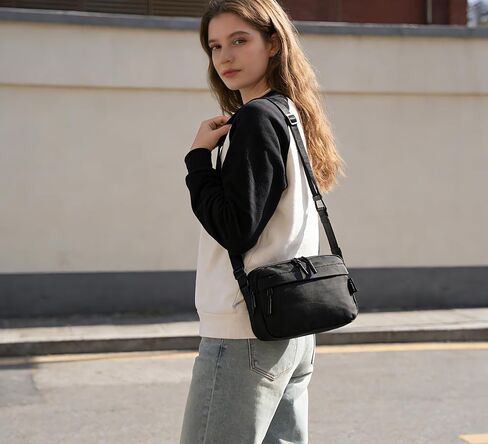 Cross Body Purse, Small Crossbody Bag for Women Men Adjustable Strap Multi-Pockets Two Way Zipper Water Repellent Lightweight in Saudi Arabia