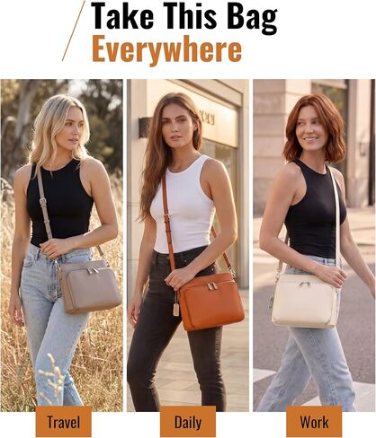 JESSIE&JAMES/RUGER Athena Everyday Carry Crossbody Bag for Women, Vegan Leather CCW Purse with Adjustable Strap for Women in Saudi Arabia