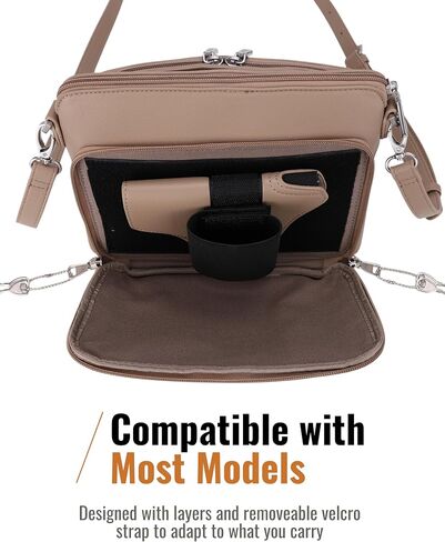 JESSIE&JAMES/RUGER Athena Everyday Carry Crossbody Bag for Women, Vegan Leather CCW Purse with Adjustable Strap for Women in Saudi Arabia