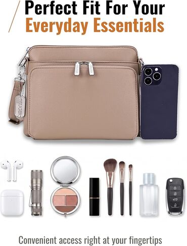 JESSIE&JAMES/RUGER Athena Everyday Carry Crossbody Bag for Women, Vegan Leather CCW Purse with Adjustable Strap for Women in Saudi Arabia