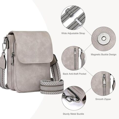Vintage Women'S Chest Bag Diagonal Shoulder Bag Solid Color Detachable Shoulder Strap Suitable for Daily Use Or As a Gift in Kuwait