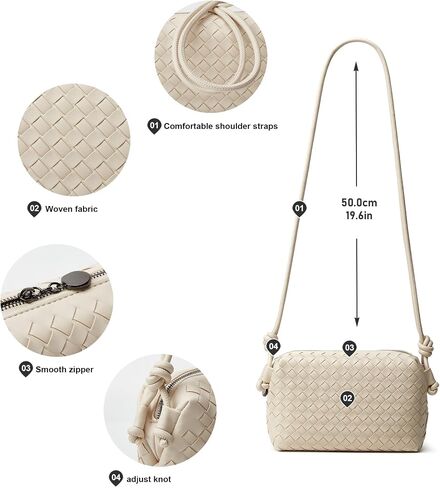 Handwoven Crossbody Purse for Women Genuine Leather Woven Shoulder Bag Boho Style for Travel and Casual Outings in Saudi Arabia