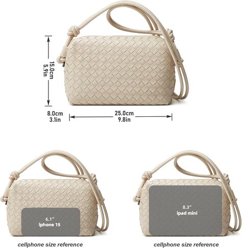 Handwoven Crossbody Purse for Women Genuine Leather Woven Shoulder Bag Boho Style for Travel and Casual Outings in Saudi Arabia