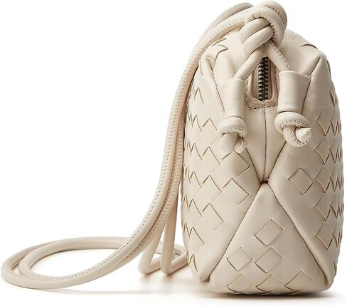 Handwoven Crossbody Purse for Women Genuine Leather Woven Shoulder Bag Boho Style for Travel and Casual Outings in Saudi Arabia