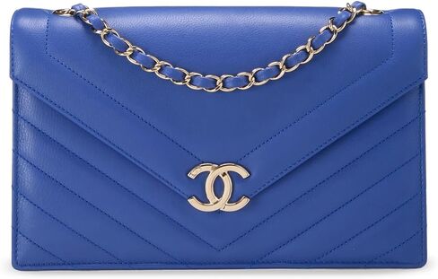 WHAT GOES AROUND COMES AROUND Women's Pre-Loved Chanel Lambskin Chevron Envelope Flap Bag 10" in Saudi Arabia