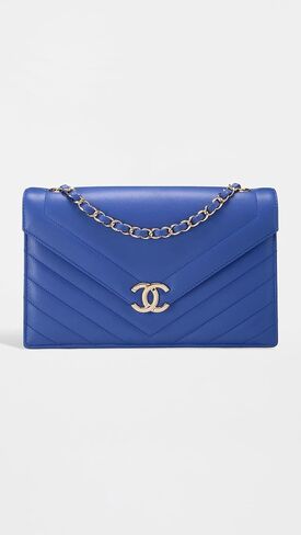 WHAT GOES AROUND COMES AROUND Women's Pre-Loved Chanel Lambskin Chevron Envelope Flap Bag 10" in Saudi Arabia