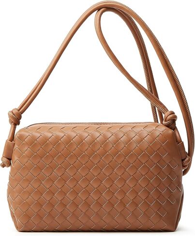 Handwoven Crossbody Purse for Women Genuine Leather Woven Shoulder Bag Boho Style for Travel and Casual Outings in Saudi Arabia