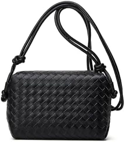 Handwoven Crossbody Purse for Women Genuine Leather Woven Shoulder Bag Boho Style for Travel and Casual Outings in Saudi Arabia
