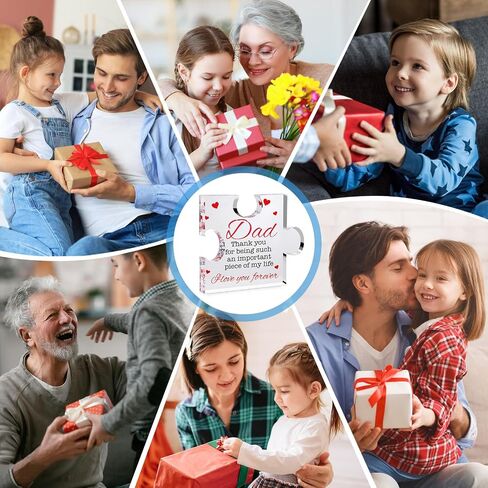 هدية للأب - لوحة أكريليك منقوشة مع صندوق هدايا - تذكار شخصي لعيد الميلاد، والكريسماس، وفكرة عيد الأب، وعرض منزلي فريد للديكور in Kuwait