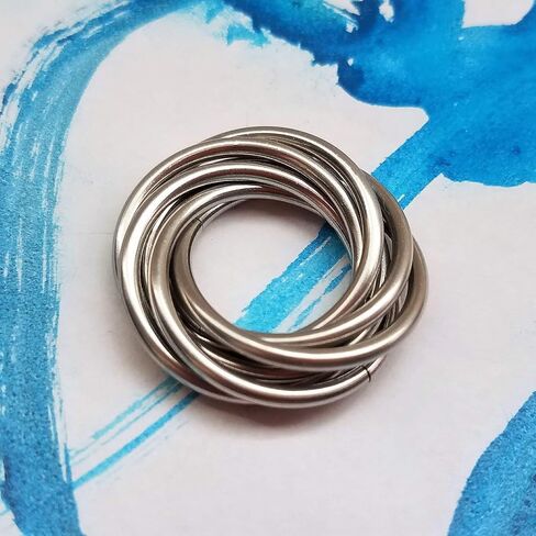 Fidget Spin Ring: Möbii Wearable, Stainless Steel Ring: Loose Rings Möbius Moving Rolling Fidget Design in Saudi Arabia
