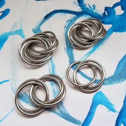 Fidget Spin Ring: Möbii Wearable, Stainless Steel Ring: Loose Rings Möbius Moving Rolling Fidget Design in Saudi Arabia