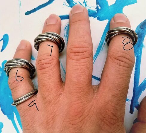 Fidget Spin Ring: Möbii Wearable, Stainless Steel Ring: Loose Rings Möbius Moving Rolling Fidget Design in Saudi Arabia