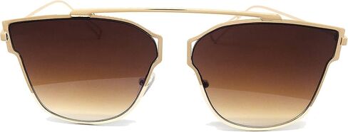 RAKOSTA c3207 Premium Tinted Mirrored Flat Fashion rimless Men Women Sunglasses (BROWN, Lightweight) in Saudi Arabia