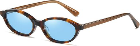 HASFOX Acetate Polarized Sunglasses for Women: Chic Vintage 90s Oval Cat Eye Sunnies, Small/Medium Face H6503 in Saudi Arabia