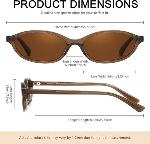 HASFOX Acetate Polarized Sunglasses for Women: Chic Vintage 90s Oval Cat Eye Sunnies, Small/Medium Face H6503 in Saudi Arabia