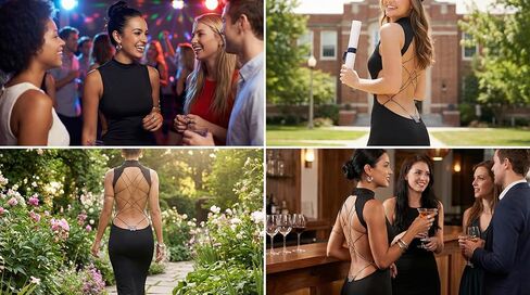 Women's Sexy Backless Bodycon Maxi Dress Elegant Sleeveless Evening Gown Cocktail Formal Party Wedding Guest Dresses in Kuwait