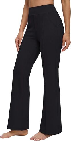 BMJL Womens Yoga Pants High Waisted Flared Black Work Business Casual Dress Pants in Kuwait