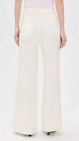Good American Women's Good Waist Palazzo Jeans, Cotton White, 4 in Kuwait