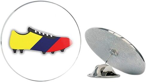 Colombia Flag Soccer Cleats Round Metal 0.75" Lapel Pin Hat Shirt Pin Tie Tack Pinback in Saudi Arabia