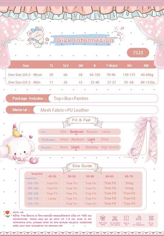Sexy 3-Piece Lingerie Set – Tempting Roleplay Outfit with Lace Jacket & Tie-Up Bikini for Cosplay, One Size Fits Up to S-M, Please Refer to Size Chart in Kuwait