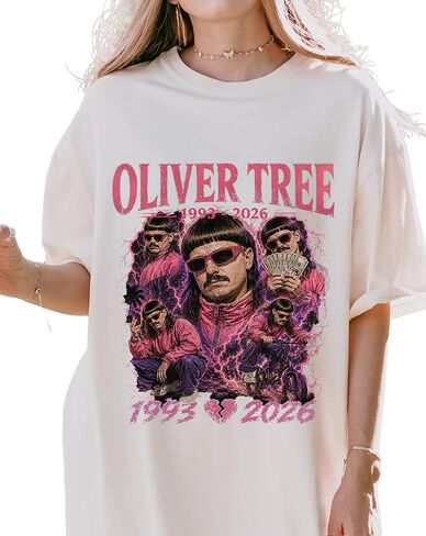 Oliver Rap Tree Memorial Vintage Graphic T-Shirt, Y2K Graphic Tee, Retro Oliver RIP Shirt, Vintage Inspired Music Merch in Kuwait