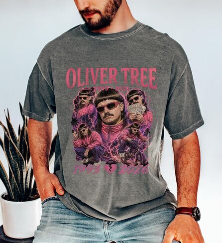 Oliver Rap Tree Memorial Vintage Graphic T-Shirt, Y2K Graphic Tee, Retro Oliver RIP Shirt, Vintage Inspired Music Merch in Kuwait