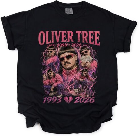 Oliver Rap Tree Memorial Vintage Graphic T-Shirt, Y2K Graphic Tee, Retro Oliver RIP Shirt, Vintage Inspired Music Merch in Kuwait