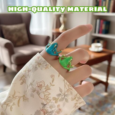 8Pcs Frog Rings for Women, Frog Gifts, Frog Jewelry with Unique Design Suitable for Decorative Matching and Collection in Saudi Arabia