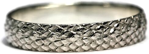 Handmade Dragon Scale Pattern Sterling Silver Ring in Saudi Arabia