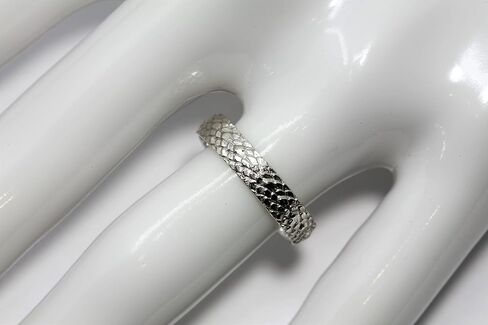 Handmade Dragon Scale Pattern Sterling Silver Ring in Saudi Arabia