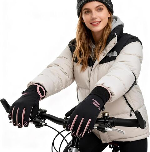 Winter Gloves Women Touchscreen, Ski Glove Waterproof Touch Screen Gloves, Womens Gloves with Touchscreen Fingers, Cold Weather Thermal Glove for Running, Cycling, Biking, Driving, Typing in Saudi Arabia