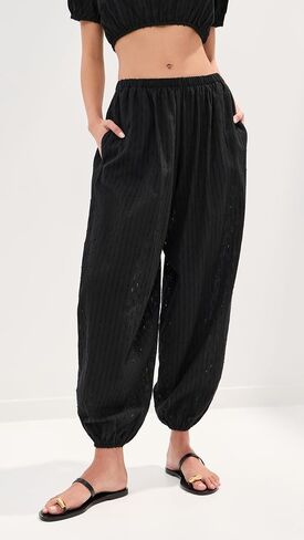 LE BOP Women's Andi Oversized Eyelet Balloon Pants in Kuwait