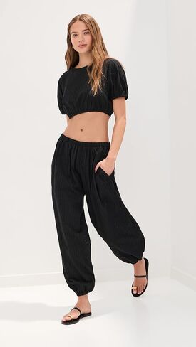 LE BOP Women's Andi Oversized Eyelet Balloon Pants in Kuwait
