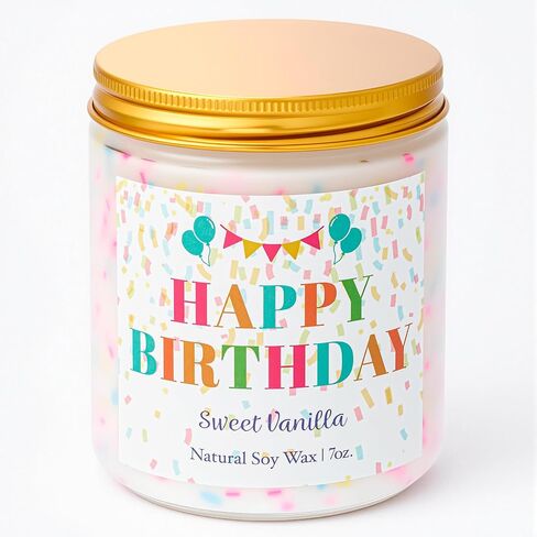 JOYIN Vanilla Buttercream Birthday Candle - Scented Happy Birthday Gifts for Women, Friends & Mom, Premium Soy Wax in Saudi Arabia